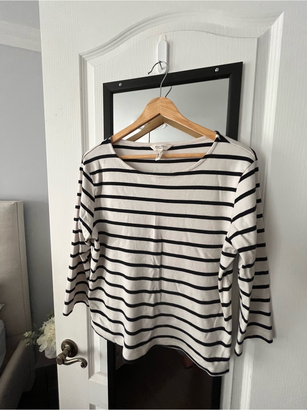 Part two striped black and white shirt
